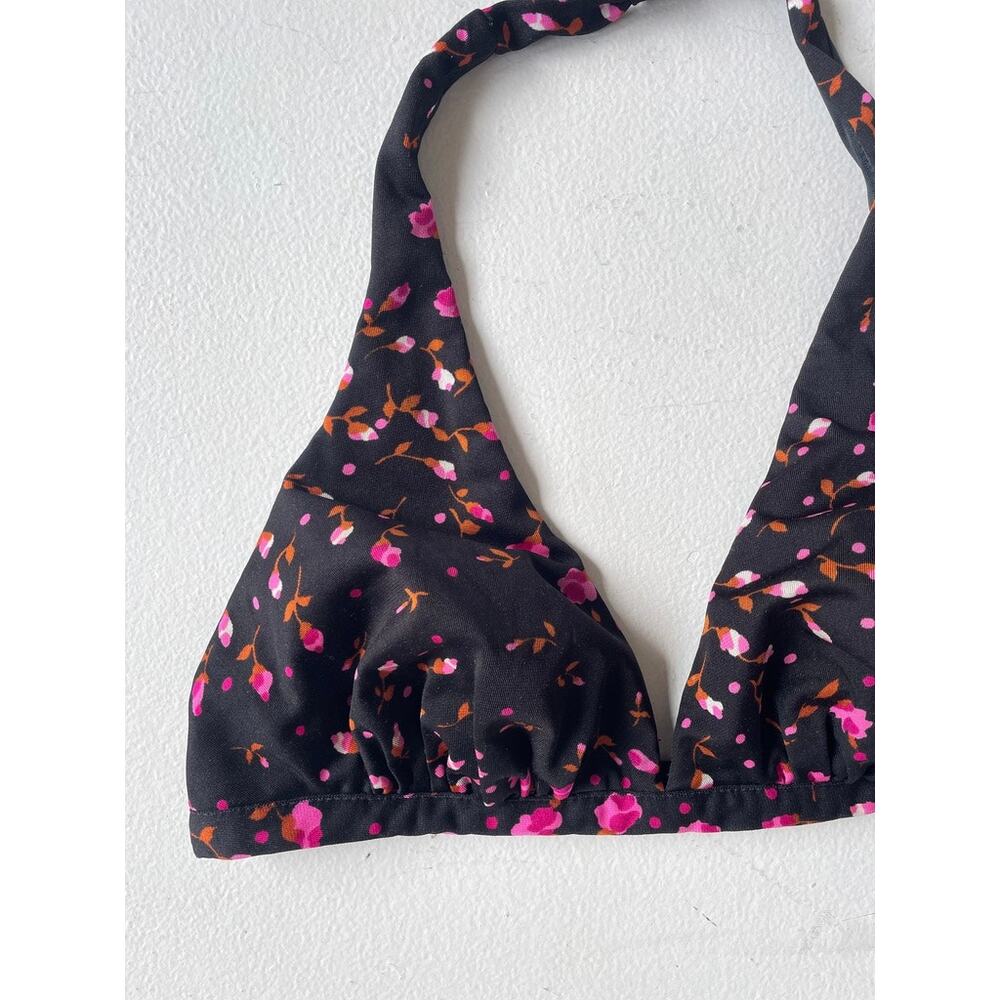 Vtg 60s 70s High Tide Swimwear Dark Floral Bikini… - image 6